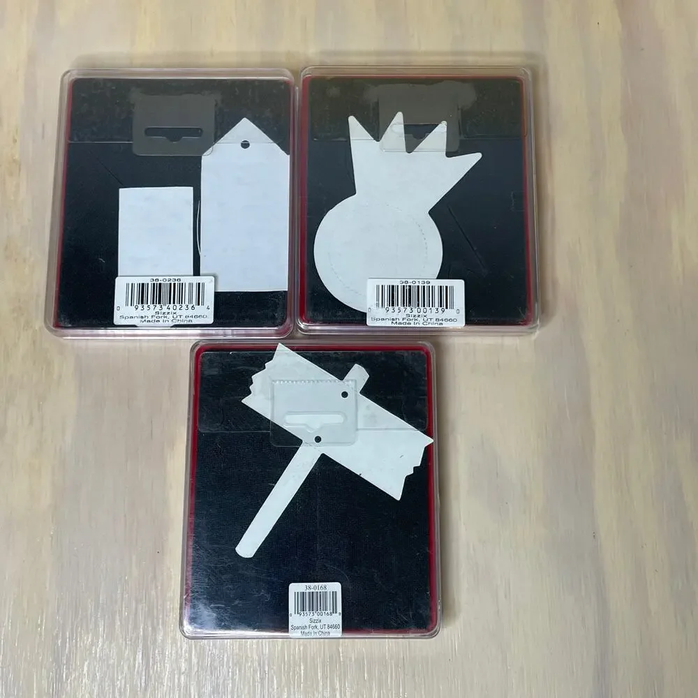 Sizzix Red Die Cuts Lot